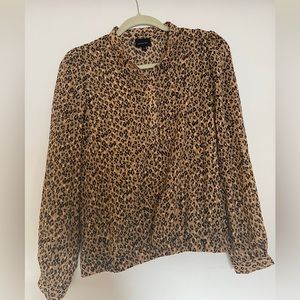 Who What Wear Leopard Blouse